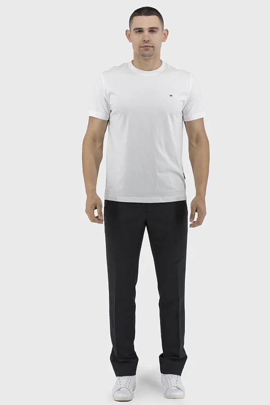 Чоловіча однотонна літня футболка casual з аплікацією, короткий рукав Tommy Hilfiger (14187) фото 1, ціна