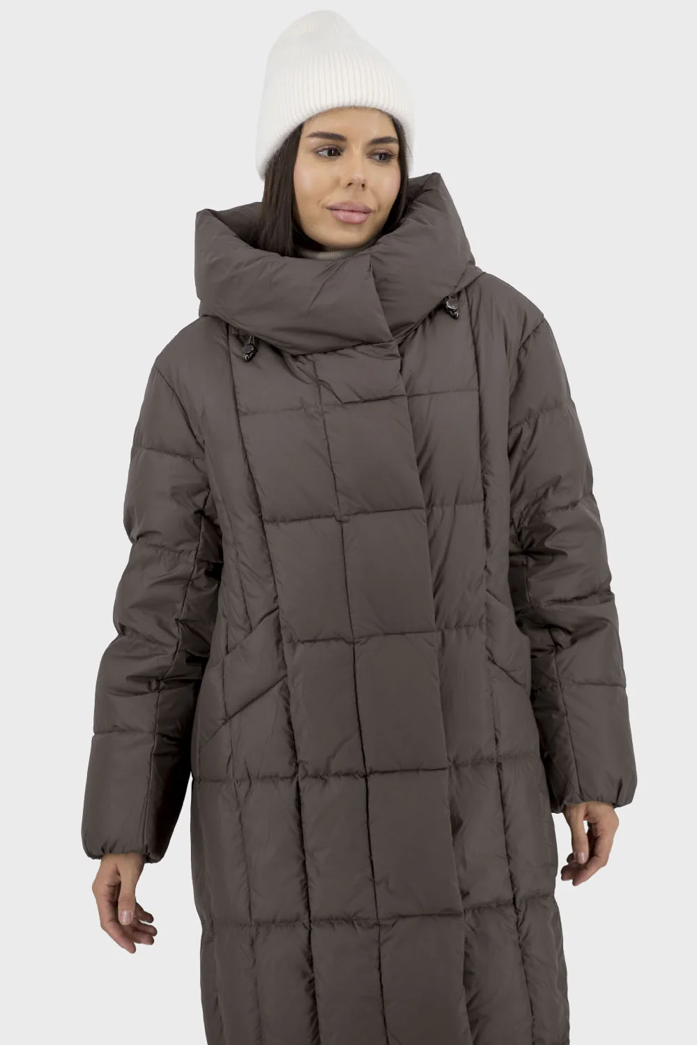 Жіночий пуховик Snow Owl (коричневий, 2XL)