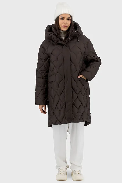 Жіночий пуховик Snow Owl (коричневий, 2XL)