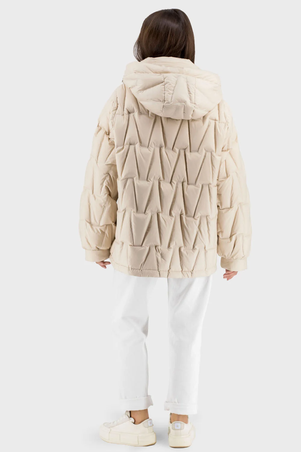 Жіночий пуховик Snow Owl (молочний, 2XL)