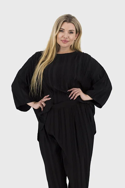 Жіноча літня casual блуза оверсайз з круглим вирізом та 3/4 рукавом Verda (20SBL0046V00) фото 1, ціна