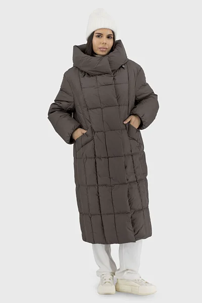 Жіночий пуховик Snow Owl (коричневий, 2XL)