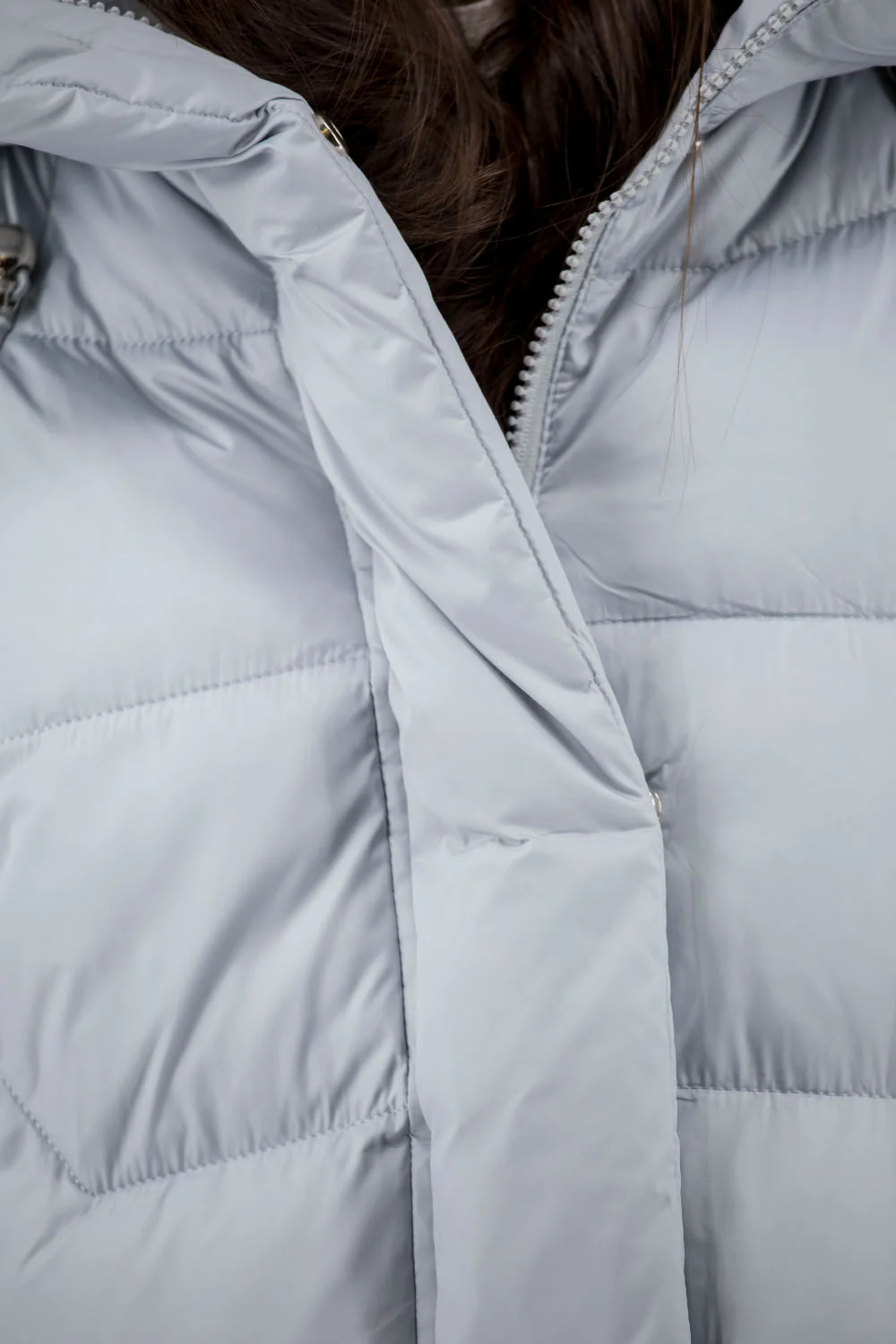 Спортивний жіночий пуховик із біопухом, стьобаний, для зими Snow Owl (блакитний, 2XL)
