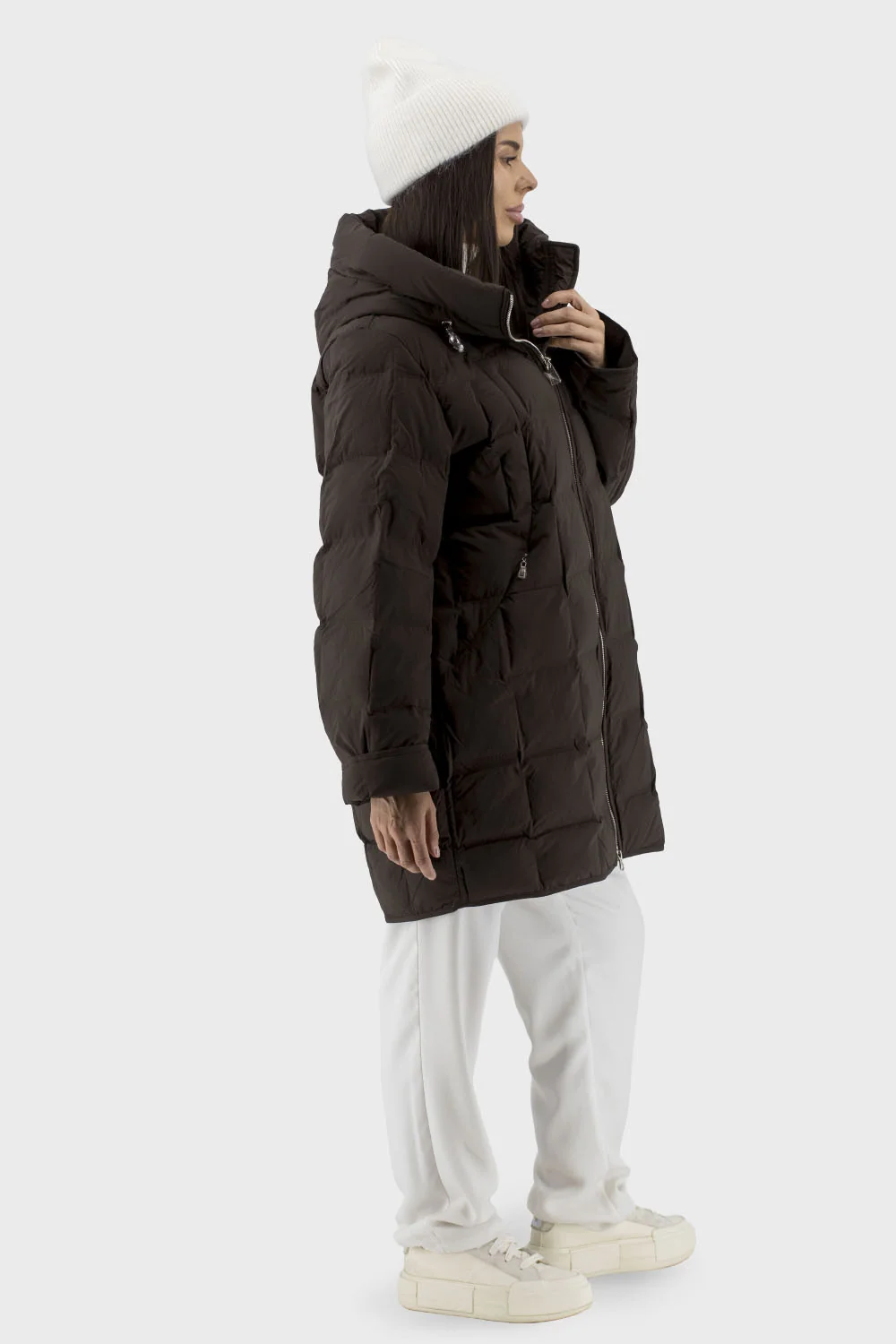 Жіночий пуховик Snow Owl (коричневий, 2XL)