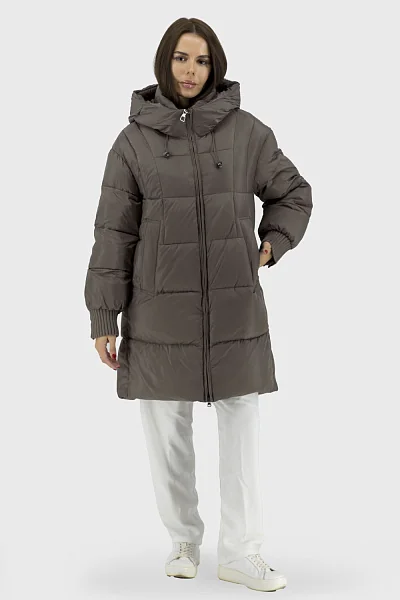 Жіночий пуховик Snow Owl (коричневий, 3XL)