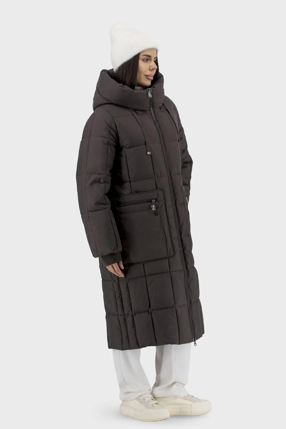 Жіночий пуховик Snow Owl (коричневий, 2XL)