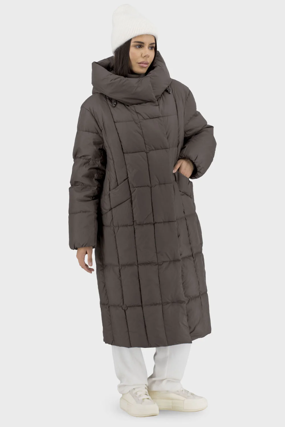 Жіночий пуховик Snow Owl (коричневий, 2XL)