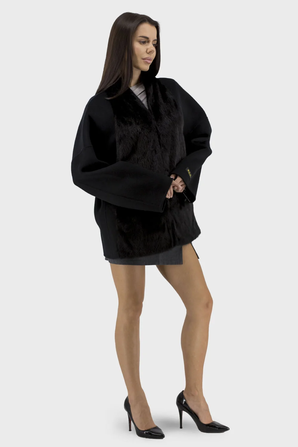 Жіноче пальто Bella Bicchi (чорний, 2XL)
