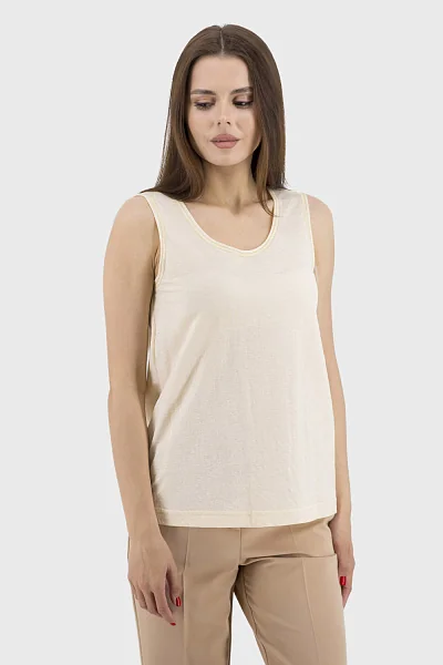 Women's sleeveless sports top, brown, casual style Favi (brown, 44)