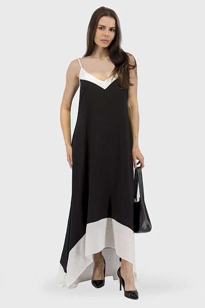 Women's sundress Verda (black/white, 36)