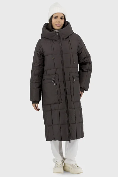 Жіночий пуховик Snow Owl (коричневий, 2XL)