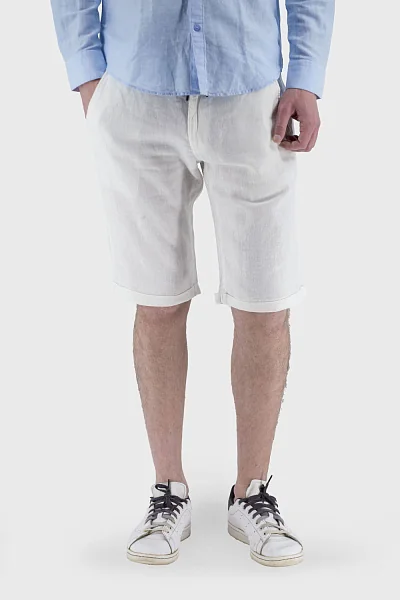 Чоловічі однотонні літні шорти casual білі з кишенями Tommy Hilfiger (білий, 30)