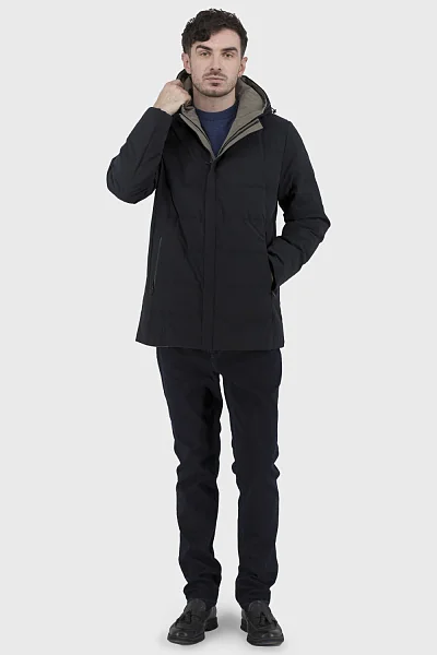 Men's City Class down jacket (black, 60)