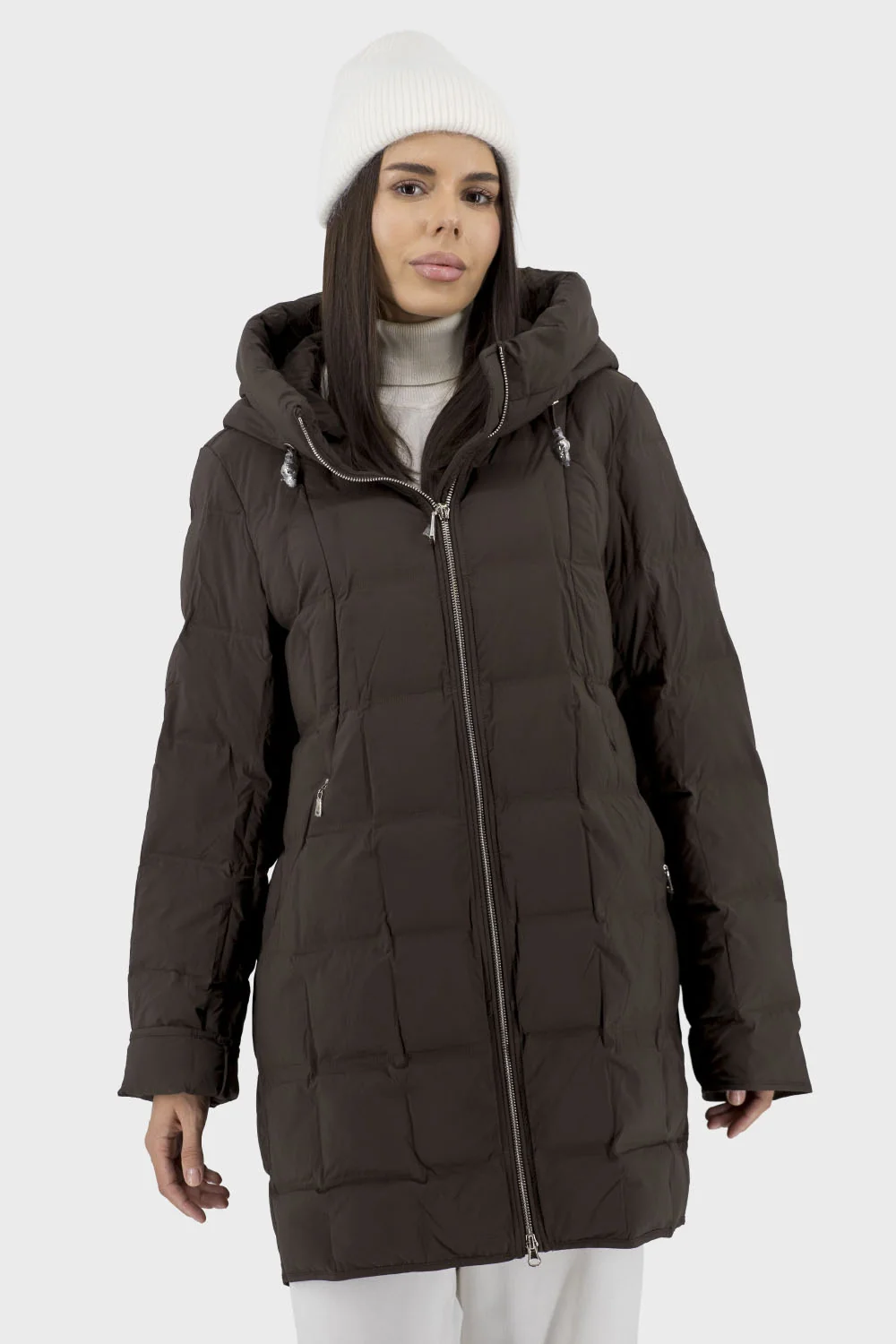 Жіночий пуховик Snow Owl (коричневий, 2XL)