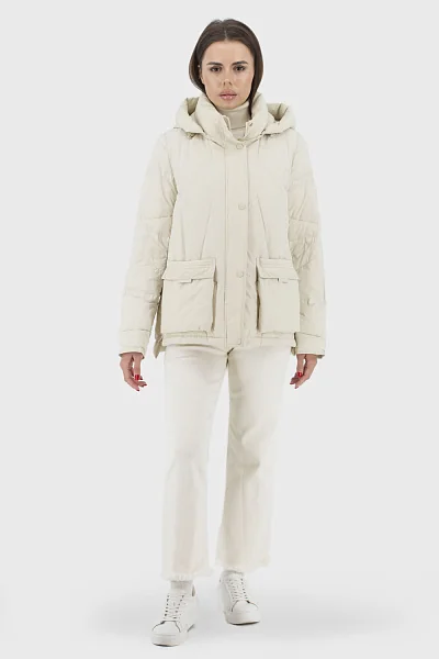 Жіноча стьобана куртка casual з капюшоном для осені та весни Snow Owl (24C120) фото 1, ціна
