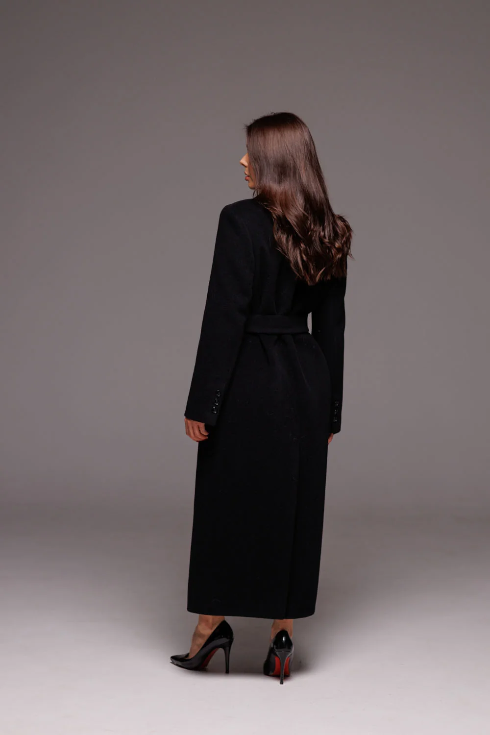 Women's classic wool coat with belt, without insulation Stella Polare (593/542)
