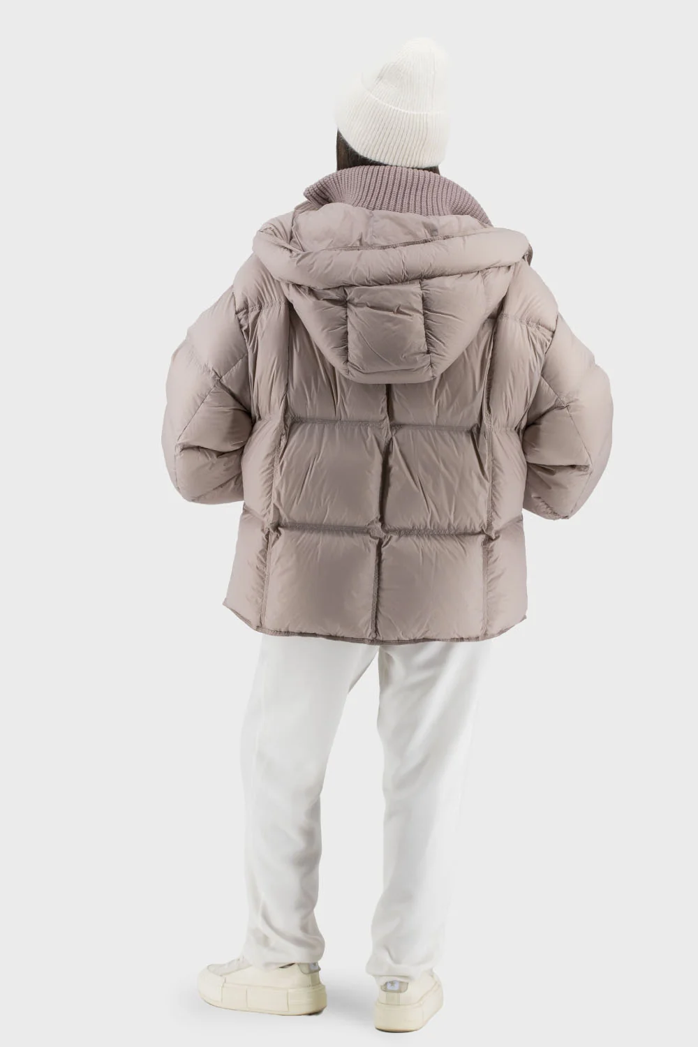 Жіночий пуховик Basic (пудра, 2XL)