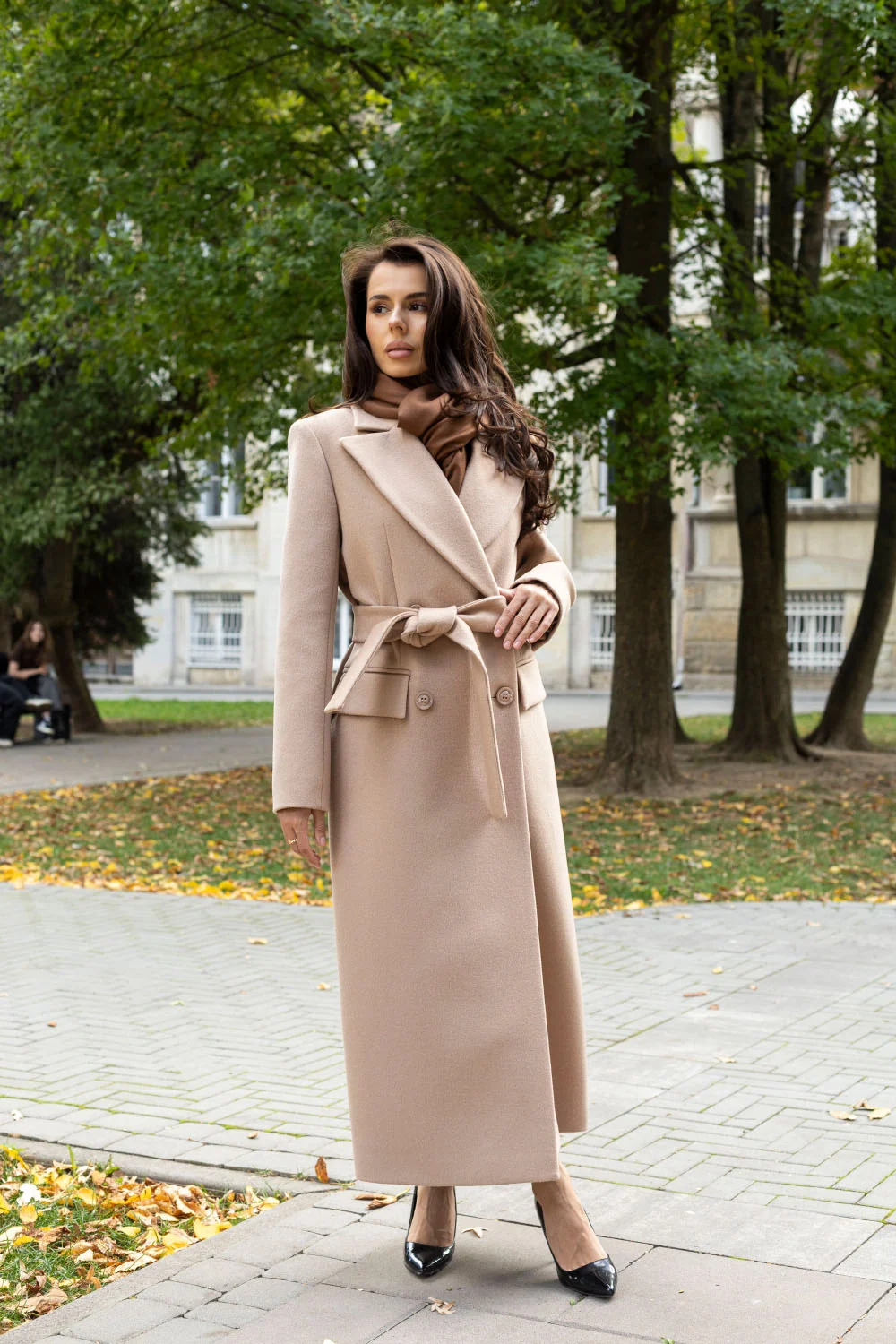 Жіноче вовняне пальто класичне двобортне із поясом Stella Polare (593/543) фото 1, ціна