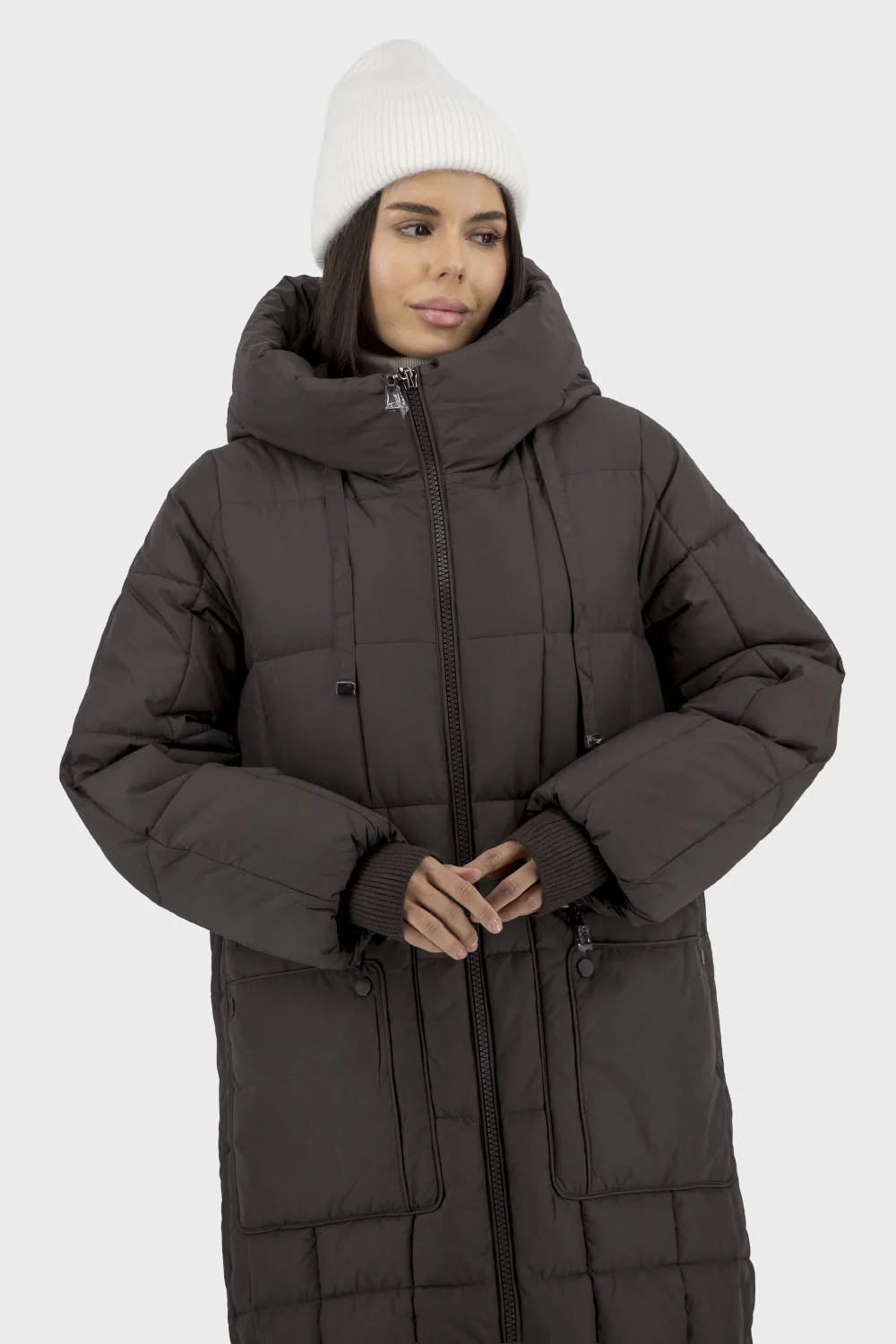 Жіночий пуховик Snow Owl (коричневий, 2XL)