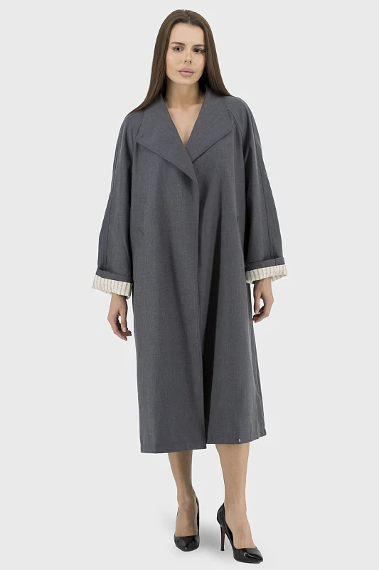 Жіночий плащ на запах без застібки, casual стиль, осінь-весна Basic (F8013) фото 1, ціна