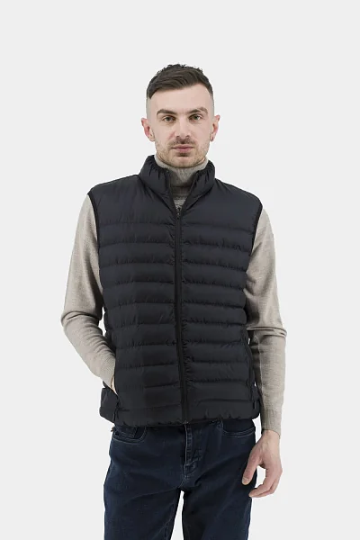 Men's quilted synthetic winterizer sleeveless vest for autumn and spring Avvenente (blue, 46)