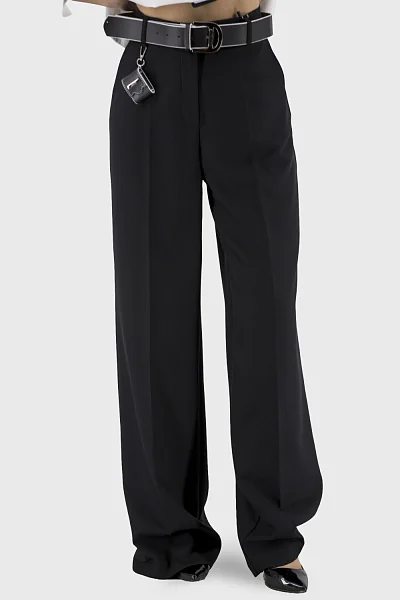 Classic women's trousers without lining with a waistband for summer and autumn ACN (black, 36)