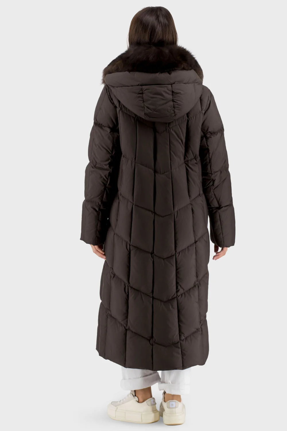 Жіночий пуховик Snow Owl (коричневий, 2XL)