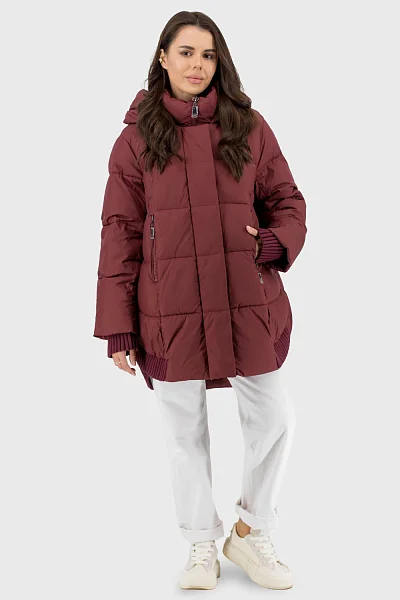 Жіночий пуховик Snow Owl (бордо, 2XL)