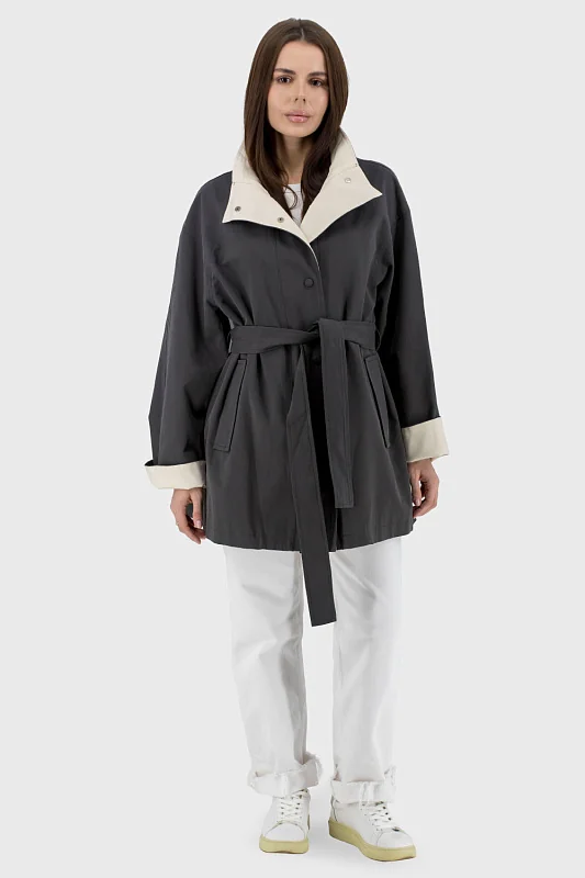 Жіноча вітровка з поясом, прямий силует, осінь-весна casual BAIYTBUY (AXR26-1055) фото 1, ціна