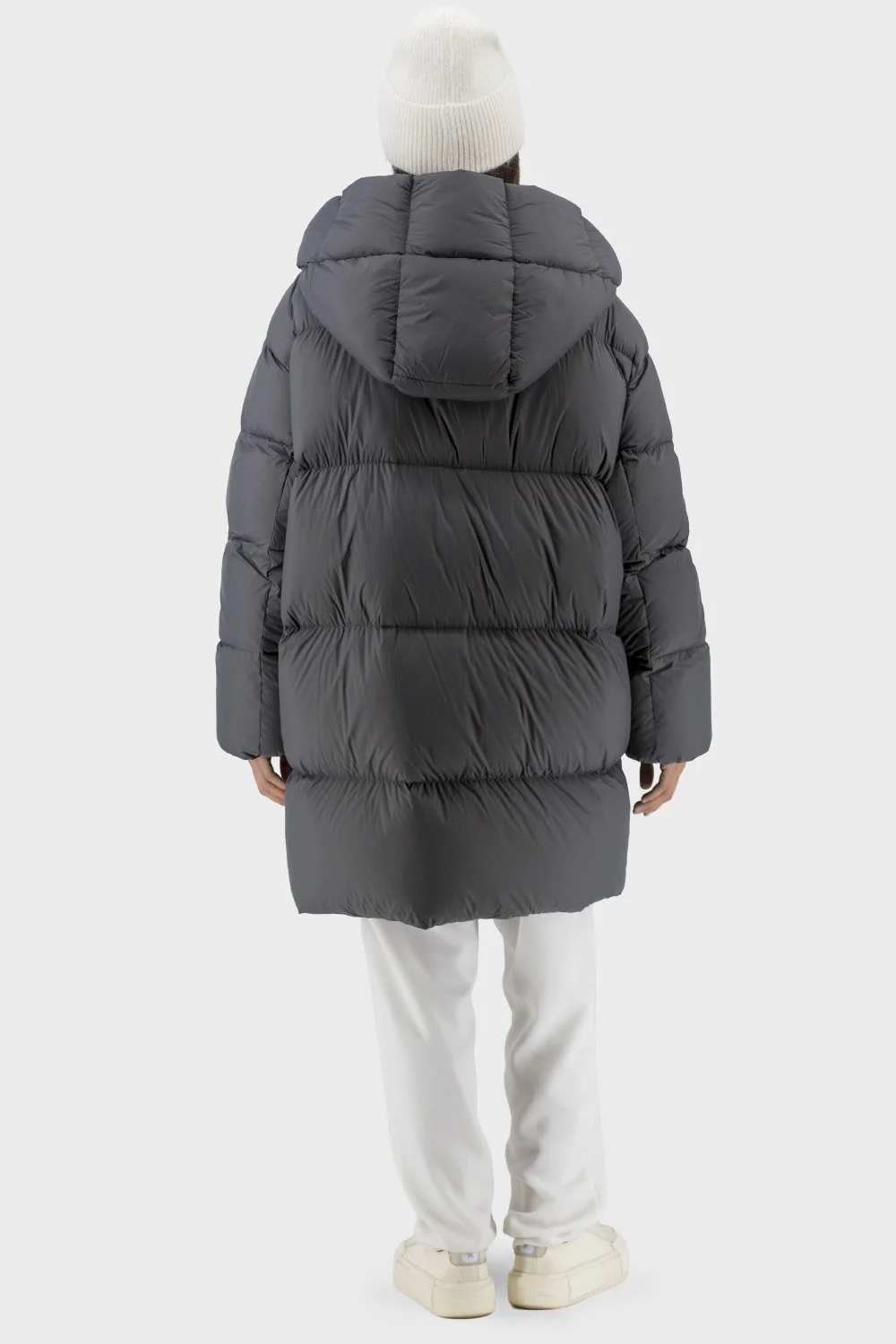 Жіночий пуховик Basic (темносірий, 2XL)