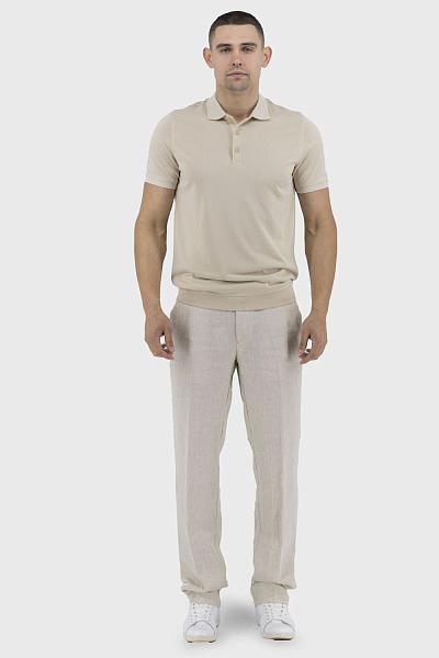 Tricou polo pentru bărbați, simplu, cu nasturi, pentru vară și primăvară Francolini (bej, 2XL)