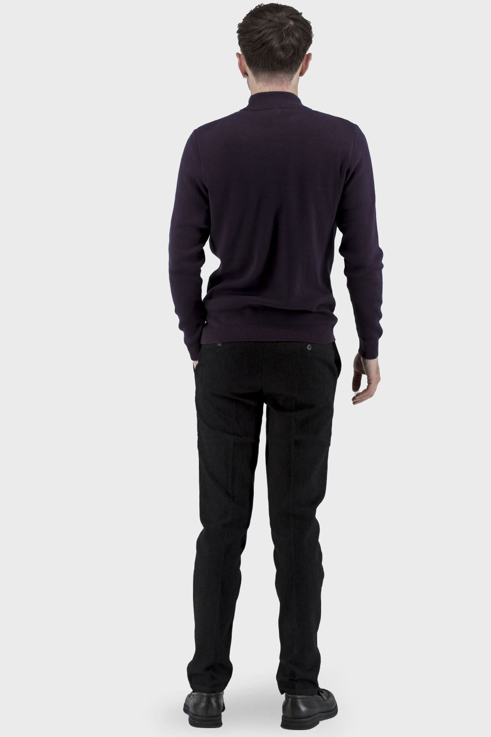Pantaloni clasici eleganți pentru bărbați cu buzunare pentru toamnă-iarnă-primăvară Avvenente (negru, 50)