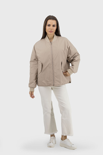 Bomber oversize pentru femei cu Thinsulate™, stil sport, fără glugă Stella Polare (bej, 40)