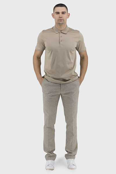 Tricou polo de vară pentru bărbați cu mânecă scurtă, simplu, cu nasturi Buke (bej, L)