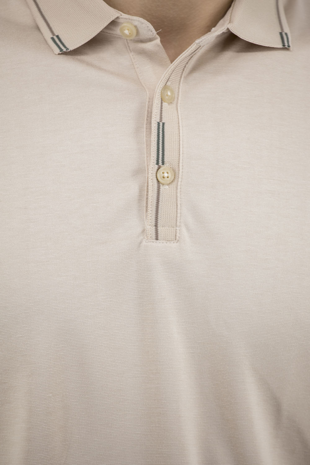 Tricou polo bărbătesc simplu cu mâneci lungi pentru vară și toamnă Buke (bej, 2XL)