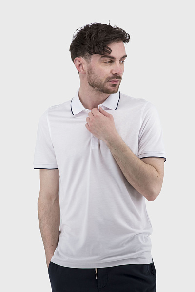 Tricou polo de vară pentru bărbați, cu mânecă scurtă, diverse culori Buke (alb, 2XL)