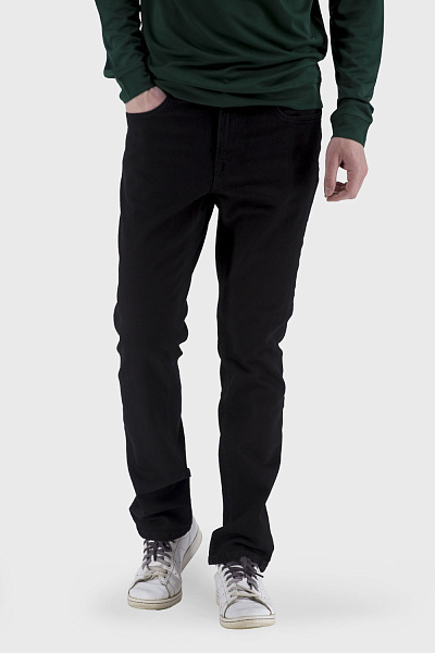 Blugi casual uni pentru bărbați cu buzunare pentru toate anotimpurile Avvenente (negru, W31/L32)