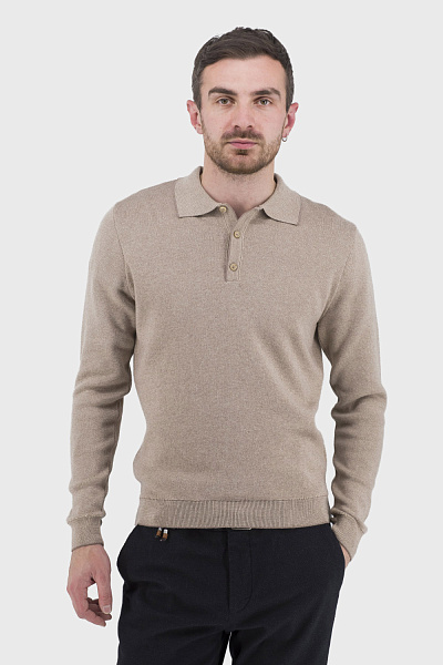 Cardigan casual cu mânecă lungă și nasturi Buke pentru bărbați, în culoare melanj. (bej, 2XL)