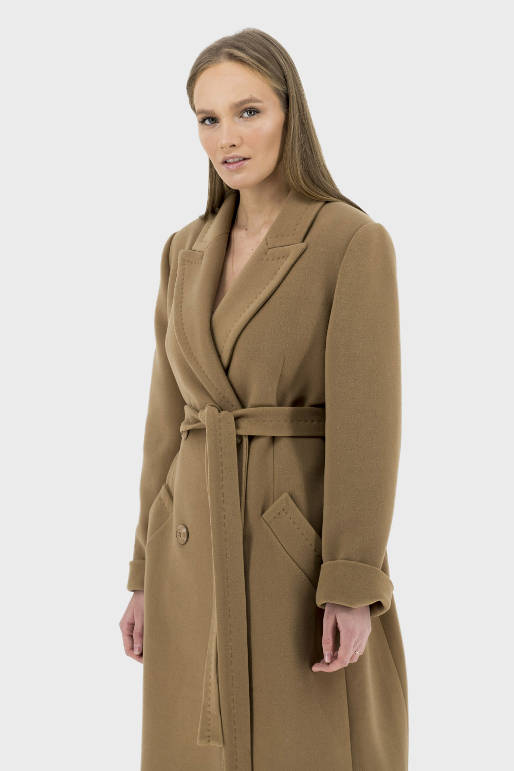 Burberry peak lapel sales cashmere wrap coat