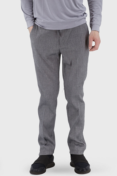 Pantaloni clasici bărbătești melanj cappuccino/albastru/gri pentru orice sezon Avvenente (gri, 54)