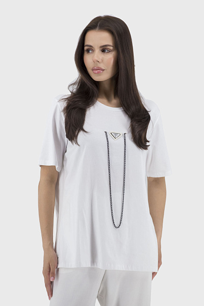 Tricou damă simplu cu aplicație, stil sportiv, 3 culori Sogo (alb, 2)