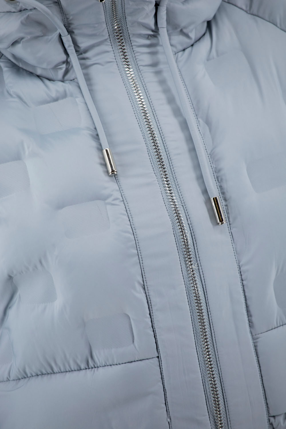 Geacă casual pentru femei cu puf artificial și glugă cu fermoar Snow Owl (albastru, 2XL)