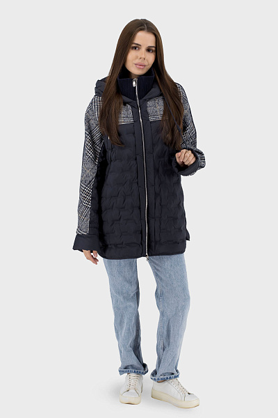 Geacă casual pentru femei cu puf de rață și glugă cu fermoar Snow Owl (negru, 2XL)