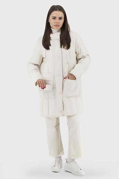 Geacă matlasată de damă cu sintepon și glugă, culoare mentă, Snow Owl. (lactic, 2XL)